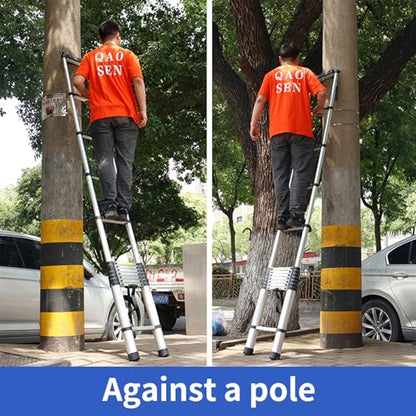 1 Ladder Thickened Anti-Skid Climbing Pole Single Straight ladders Special Black Card Head Home Aluminum Alloy Bamboo Ladder Accessories，Short - size: short slip cushtion