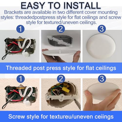 4Pcs ﻿CP3540 Ceiling Cover Plate, Round Electrical Box Cover for 3.5-4 Inch Holes, Wall Smog Detector Light Fan Fixture Hole Concealer - color: 4Pcs ﻿CP3540