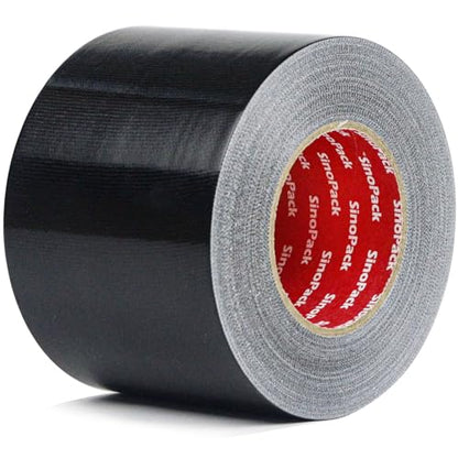 Black Heavy-Duty Duct Tape Wide Roll Industrial Strength 4 inches x 55 Yards,9.1 Mil, Waterproof, Strong, Flexible, No Residue, UV Resistant for Indoor Outdoor Repairs Tear by Hand - size: 4IN X 55Yds