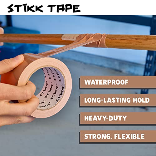 STIKK Duct Tape - Tan Duck Tape - 3 inch x 25 Yards - Heavy Duty Tape for Repairs, Household Projects - for Commercial HVAC and Construction - Effective Heavy Duty Waterproof Duct Tape - color: Tan