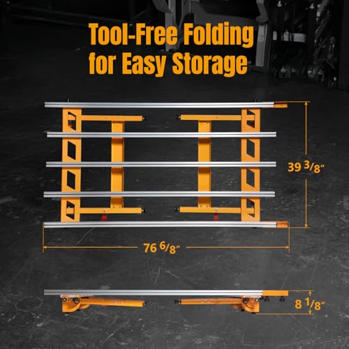 POWERTEC PRO Large Format Tile & Slab Work Table – Heavy Duty, Foldable, 1,100 lbs Capacity, Adjustable Leveling Feet, Steady, Flat Base for Handling and Scoring Large Tile, 71" x 41" (71984) - style: Large Format Tile Table