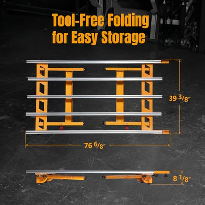 POWERTEC PRO Large Format Tile & Slab Work Table – Heavy Duty, Foldable, 1,100 lbs Capacity, Adjustable Leveling Feet, Steady, Flat Base for Handling and Scoring Large Tile, 71" x 41" (71984) - style: Large Format Tile Table