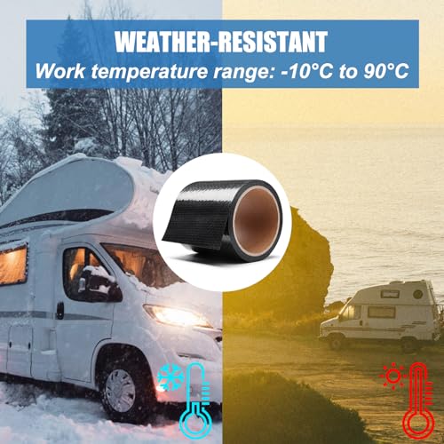 Ramkle RV Underbelly Tape, 6" x 50' RV Underbelly Material, Waterproof Tape with Permanent Sealing Adhesive for RV, Camper Travel Trailer, Mobile Home, Tear Repair Patch - style: 6 Inches x 50 Feet