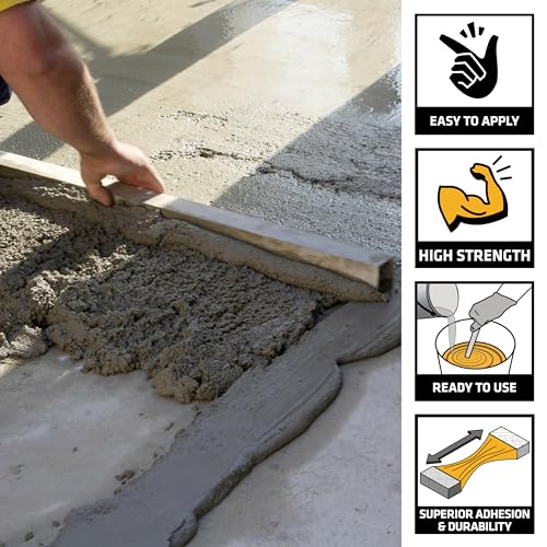 SIKA - SikaLatex R - Concrete Adhesive Glue, White - Admix for Portland-Cement Mortar/Concrete - Resistant to Freezing and thawing Damage - 1-Gallon (Pack of 1) - size: 128 Fl Oz (Pack of 1)