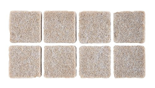 Scotch Brand Felt Pads, Great for protecting floors, Square, Beige, 1 in. x 1 in., 16 Pads/Pack, 6-Packs (96 Total)
