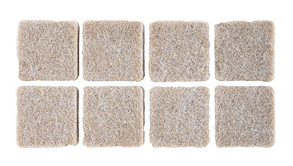 Scotch Brand Felt Pads, Great for protecting floors, Square, Beige, 1 in. x 1 in., 16 Pads/Pack, 6-Packs (96 Total)
