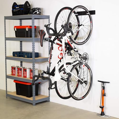 StoreYourBoard Bike Storage Rack, BLAT 2 Bikes Racks, Wall Mounted Storage Hooks, Heavy-Duty Solid Metal, up to 100 lbs - size: X-large, style: 2 Bikes