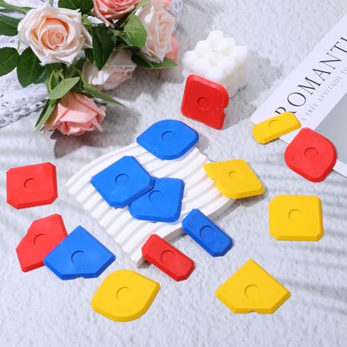 15 PCS Caulking Kit Silicone Sealant Finishing Tools Multi-Edge Sealant Applicator Smoother Portable Sealants Grout Scraper Sealants Grout Finishing Sealing Caulking Tool for Bathroom Floor Window