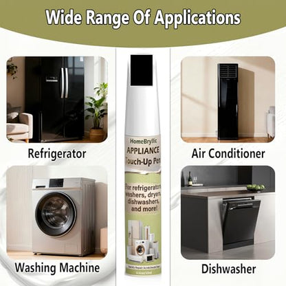 Glossy Black Appliance Repair Paint, Two in One Design Appliance Touch up Paint Pen Effective Rust Prevention, Suitable for Refrigerators,Washing Machines, Dishwashers and Other Appliances - color: Shiny Black