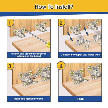 12 Pack L Bracket Detachable Corner Brace Removable Butterfly Corner Brace Heavy Duty Right Angle Corner Brace for Wood Furniture Cabinet Shelves Table Chair Bed