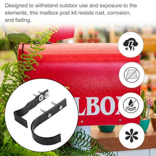 Mailbox Latch and Handle Kit, Metal Secure Replacement Set for Mailbox Door Repair Accessories with Screws Gaskets Nuts Easy to Install Compatible with Most Standard Mail Boxes
