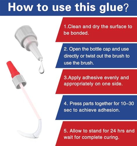 (2-in-1) Metal Glue with Brush Applicator & Nozzle,Small Piece Metal Repair,Super Instant Glue Bonding Between Metals, Metals and Other Materials,Waterproof Clear