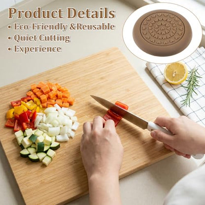 8 Pcs Rubber Feet for Cutting Board, Non-Slip Cutting Board Stabilizer Pads Self-Adhesive Waterproof Noise-Reducing Silicone Bumper Pads for Furniture Electronics