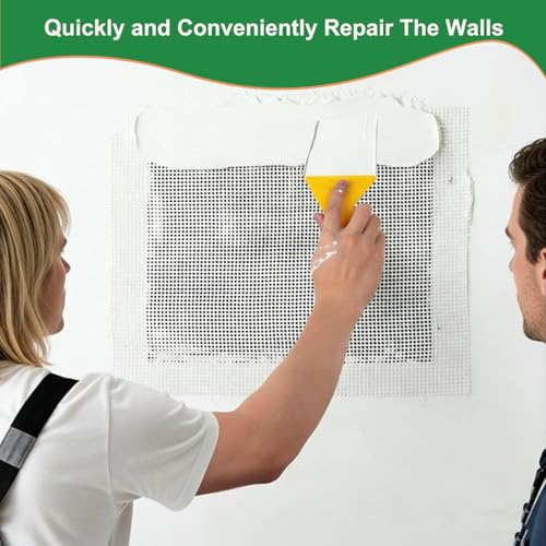 22 Pack Drywall Repair Kit, Aluminum Repair Patch Wall Mending Agent,Wall Spackle with Scraper Sandpaper Disposable Gloves Masking Tape, Wall Surface Hole Fill Quick and Easy Solution - size: 22 PCS
