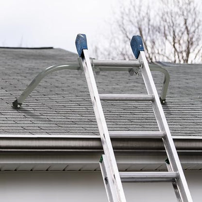 Rengue Ladder Stabilizer, Extension Ladder Standof for Roof Heavy Duty Wall Ladder Adjustable Accessory Safety Stability Easy Use 375 lbs Weight Ratin