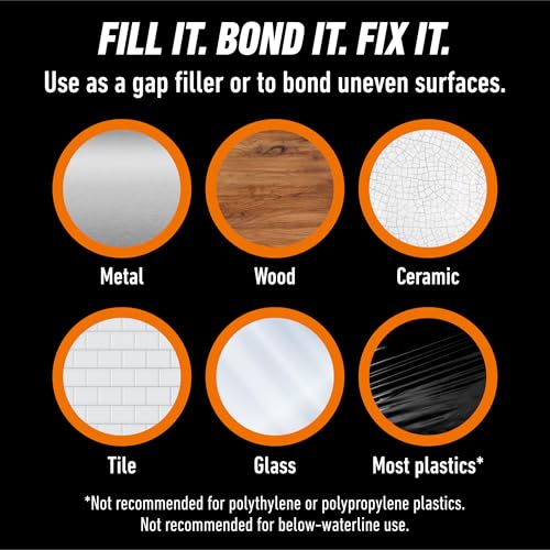 Gorilla 2 Part Epoxy (10 Pack), 5 Minute Set Syringe, 0.85 fl oz, Clear, Gap-Filling Adhesive for Metal, Wood, Ceramic, Glass and Plastics, Indoor & Outdoor Repairs - size: 10 - Pack