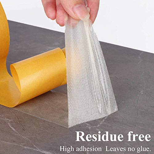 Double Sided Tape, 0.8in X164FT Heavy DutyClear Fabric Tape for Carpet Rug Mounting Cloth Adhesive Removable for Home Office Craft - size: 0.8in X164FT