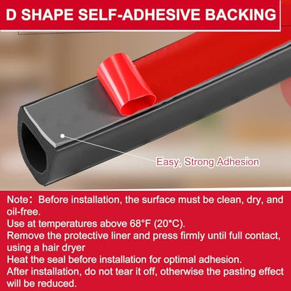 Pangda 13Ft D Shape Rubber Weather Stripping Foam Self-Adhesive EPDM Seal Strip for Noise Reduction Waterproof Dustproof for Cars Boats RVs Windows Doors (3/4" W x 3/4" H) - size: 13ft L, style: 3/4" W X 3/4" H