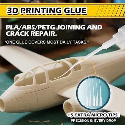 Plastic Super Glue Liquid, Clear Instant Cyanoacrylate Glue for Plastic Model 3d Printing PLA Airplane Miniatures Heavy Duty, All Purpose Superglue for Metal Rubber Wood Ceramic, Strong and Waterproof - size: 2oz-Thick