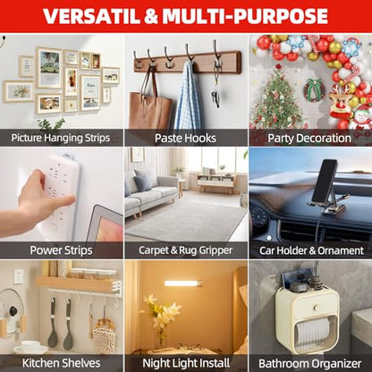 3M Double Sided Tape Heavy Duty, 2" x 9.85FT Removable Mounting Tape for Wall, Extra Strong Foam Tape, Picture Hanging Adhesive Strips Waterproof for Cars, Walls, Home, Office Décor - size: 2in x 9.85ft