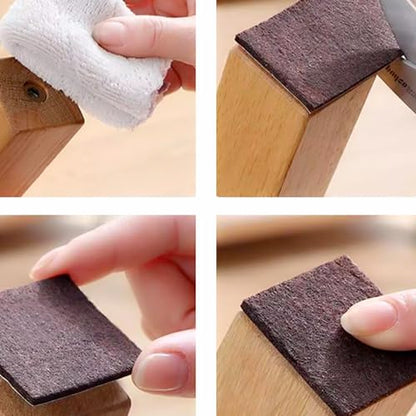 12Pcs Square Felt Furniture Pads, 2 inch x 2 inch Self Adhesive Cuttable Anti Scratch Floor Protectors for Furniture Legs Hardwood Floor, Brown, 50mm - size: 12Pcs 2 inch x 2 inch
