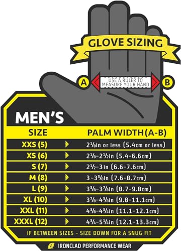 Ironclad mens IRONCLAD Work Gloves Impact Protection Gloves, Black, X-Large Pack of 1 US - color: Black, size: X-Large (Pack of 1)