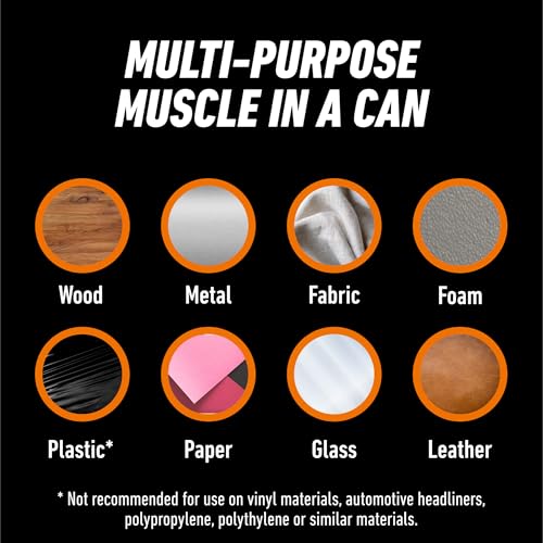 Gorilla Heavy Duty Spray Adhesive, Clear Glue, 14 Ounce (Pack of 12) - All Purpose with Comfort Nozzle for Indoor or Outdoor - size: 12 - Pack