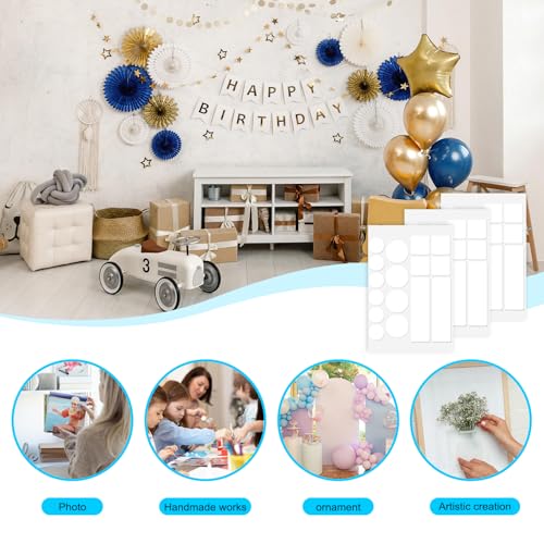 112pcs Double Sided Tape for Walls Glue Mounting Dots Balloon Adhesive Poster Tack Crafts Removable Fixing or Non Slip