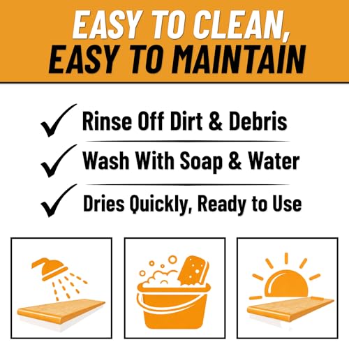 Ottomanson Outdoor Rubber Stair Treads – Ribbed Heavy-Duty Non-Slip Stair Mats – Best Grip on Concrete, Brick & Textured Step – Fastening Recommended for Wooden & RV Steps, Pack of 5 - color: Gray Ribbed