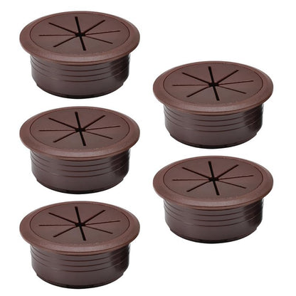 EASYEAH 5 Pcs Desk Grommet 2" / 50 mm, Desk Hole Cover for Cables Coffee, Cable Grommet ABS Plastic, Desk Hole Grommet for Home & Office Pc, Detachable Cable Cord Organizer - size: 2" / 50 mm, style: 5pcs Coffee