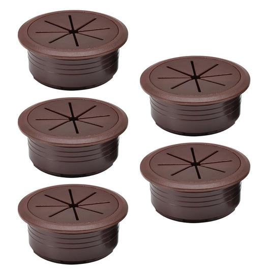 EASYEAH 5 Pcs Desk Grommet 2" / 50 mm, Desk Hole Cover for Cables Coffee, Cable Grommet ABS Plastic, Desk Hole Grommet for Home & Office Pc, Detachable Cable Cord Organizer - size: 2" / 50 mm, style: 5pcs Coffee