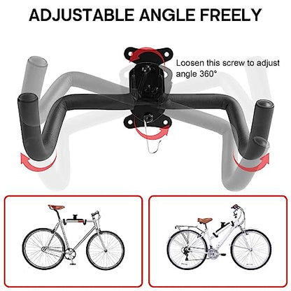 Bike Hanger Wall Mount, 2 Pack Heavy Duty Steel Bike Racks Storage Garage Adjustable Bicycle Hooks for Mountain Hybrid Road Bikes - color: Black 2 Pack