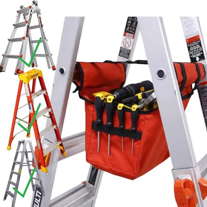 KVI Folding Stepladder Tool Tray Bag, Fit Werner LittleGiant Louisville Ladder Accessories - color: High Capacity