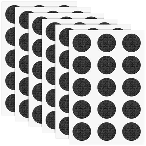 Ymapinc 90 Pcs Non Slip Rubber Pads for Furniture, 1 inch Round Grippers Anti Slip Couch Stoppers to Prevent Sliding, Home Floors Sofa Chairs Recliners Hardwood - style: Round