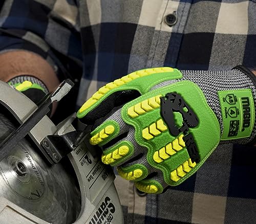 MAGID T-REX ANSI A5 Lightweight Sandy Nitrile Palm Coated Impact Gloves, 2 Pairs, Size 8/Medium, TRX441 - size: 8/Medium, style: 2 Pair