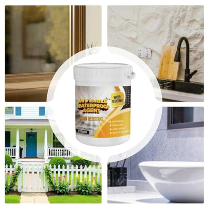 Waterproof Sealant - 100g Anti-Leakage Invisible Coating,Leak Repair Sealant with Brush | for Roof Repair Floor Bathroom Basement Wall Window