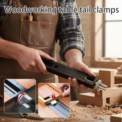 Woodworking Bench Vise - Adjustable Workbench Bench Dog Clamp,Lightweight Benches Tail Vise Offering Portability and Strength in Professional Woodworking Task High Strength Clamp (Black)