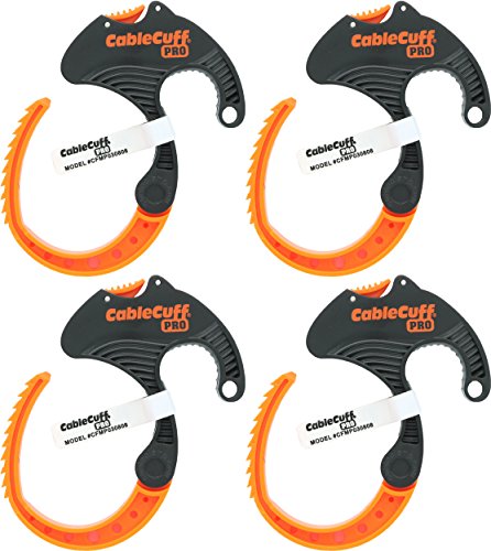 PRO (4 Pack: 4x Medium 2 Inch Diameter) Adjustable, Reusable, Cable Tie Replacements for Extension Cords or Electronics
