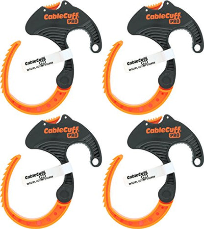 PRO (4 Pack: 4x Medium 2 Inch Diameter) Adjustable, Reusable, Cable Tie Replacements for Extension Cords or Electronics