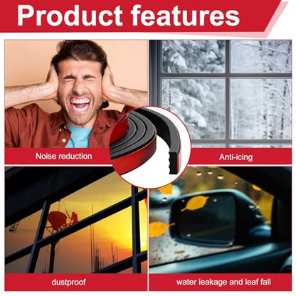 Treela 26 ft Ribbed Foam Rubber Seal with Tape, 0.5x0.188in, Self Adhesive Epdm Foam Rubber Weather Strip, Suitable for Ships, Cars, Rvs, Ships, Garage Doors/Windows, Black - size: 26ft, style: 0.5x0.188in
