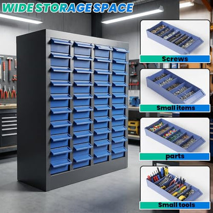 40 Drawers - Part Cabinet, Shelves & Label Stickers - Bolt and Nut Organizer Bolt Bin Cabinets, Durable Steel Tool Storage Cabinet for Garage/Workshop Small Parts/Hardware Organization (40 Drawer) - style: 40 Drawer