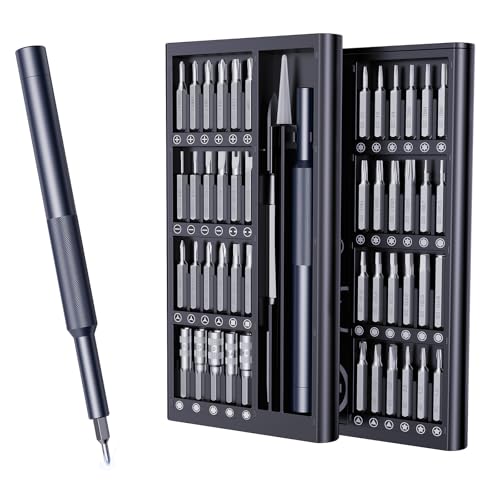 AXTH 50-in-1 Precision Screwdriver Set, Professional Magnetic Small Repair Tool Kit for Electronic Devices, Mini Screw Driver with Flat, Philips, Torx, Hex, Pentalobe, Triwing, Triangle and More - style: 50in1