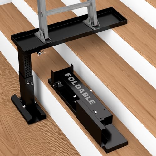 Foldable Heavy Duty Ladder Extender Plus-Adjustable Height 13.4-19.1", Ladder Leveler for Stair-Ladder Aide-Ladder Leveler for Extension Ladders with 27x5.63" Platform-Non-Slip Mat-Holds up to 880lbs