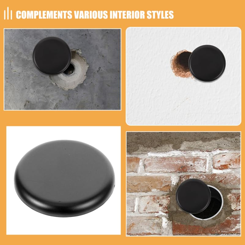 Wall Hole Cover Decorative Patch 2.36In Round Self-Adhesive Panel for Drywall Repair and Concealing Wall Imperfections No Drill Installation