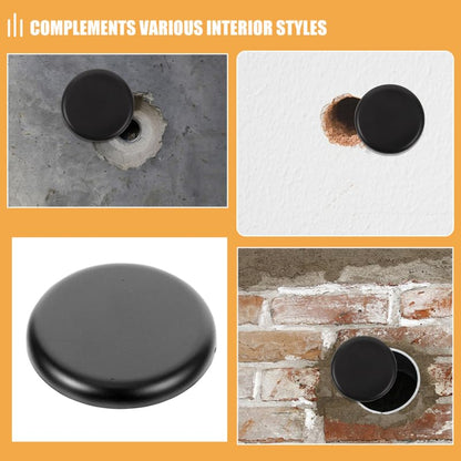 Wall Hole Cover Decorative Patch 2.36In Round Self-Adhesive Panel for Drywall Repair and Concealing Wall Imperfections No Drill Installation