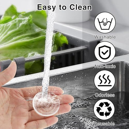16PCS Clear Furniture Non Slip Grippers, Self Adhesive Non Skid Chair Leg Couch Feet Pads