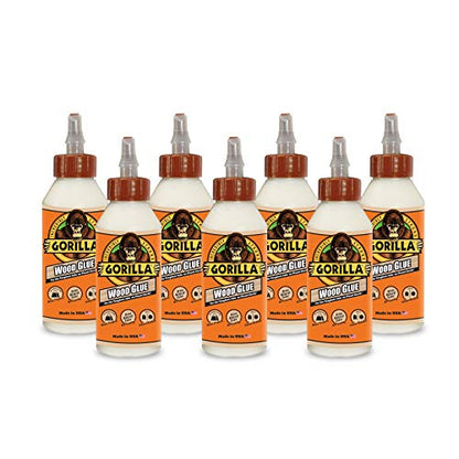 Gorilla Wood Glue, 8 ounce Bottle, (Pack of 7) - size: 8 Ounce (Pack of 7)