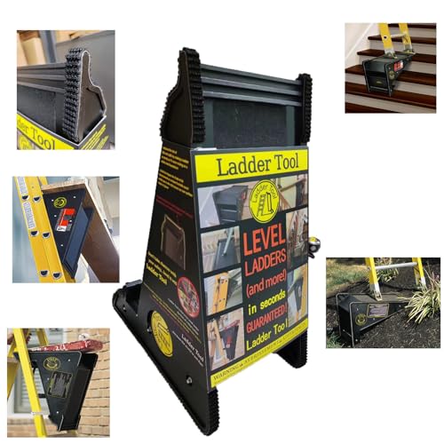 Ladder Leveler,Ladder Jacks,Ladder Stabilizer Tool with Storage Easy to Use for All Surfaces and Uneven Ground