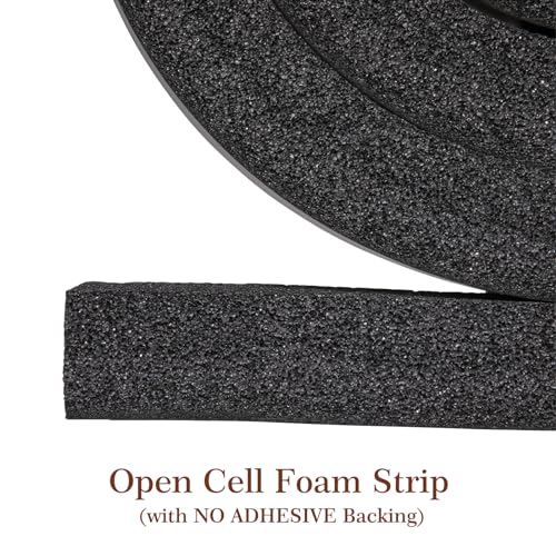 Yotache Air Conditioner Window Seal Kit - 1"x1" High Resilience Foam Weather Stripping Insulation Strip for AC, Noise Reducing, Air Leak Proof, No Glue, 13Ft Long (6.5Ft x 2 Rolls, Black) - size: 1"x1"x13ft