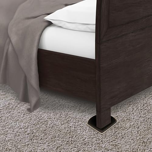 Super Sliders 7" Slide & Hide Corner Reusable Furniture Sliders for Carpet, Anti-Slip Protective Furniture Moving Pads for Beds, Sofas, Dressers, Set of 4, Beige - size: 7 Inch, style: For Carpet